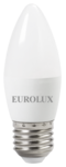 Лампа светодиодная EUROLUX LL-E-C37-6W-230-2,7K-E27