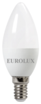 Лампа светодиодная EUROLUX LL-E-C37-6W-230-2,7K-E14