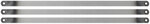 Полотна ножовочные по металлу 300х12 мм, инструментальная сталь, 3 шт. ( 24 ТPI ), ПВХ конверт KУРС 
