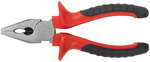 Плоскогубцы комбинированные "Оптима", двухцветные обрезиненные ручки, полированная сталь 165 мм KУРС 