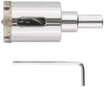 Коронка кольцевая по керамограниту, камню и кафелю алмазная с центровочным сверлом 30х70 мм FIT FINCH INDUSTRIAL TOOLS 