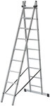 Лестница двухсекционная алюминиевая, 2 х 9 ступеней, H=257/426см, вес 7,34 кг FIT FINCH INDUSTRIAL TOOLS 