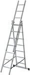 Лестница трехсекционная алюминиевая, 3 х 7 ступеней, H=202/316/426 см, вес 9,16 кг FIT FINCH INDUSTRIAL TOOLS 