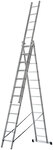 Лестница трехсекционная алюминиевая усиленная, 3 х 12 ступеней, H=343/594/841 см, вес 17,83 кг FIT FINCH INDUSTRIAL TOOLS 