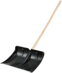 Лопата для уборки снега "Ледо" пластиковая, деревянный черенок 495х375x1320 мм Инструм-Агро 