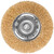 Щетка для дрели, тип "Плоская", латунированная витая проволока 0,3 мм, 100 мм, CUTOP Profi
