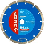 ЗУБР Т-700 Универсал, 200 мм, (22.2 мм, 10 х 2.6 мм), сегментный алмазный диск, Профессионал (36650-200)