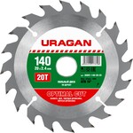 URAGAN Optimal cut, 140 х 20/16 мм, 20Т, пильный диск по дереву (36801-140-20-20)
