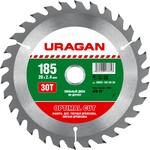 URAGAN Optimal cut, 185 х 20/16 мм, 30Т, пильный диск по дереву (36801-185-20-30)
