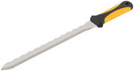 Нож для резки теплоизоляционных плит, двустороннее лезвие 280х27 мм, нерж.сталь, прорезиненная ручка FIT FINCH INDUSTRIAL TOOLS 