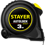 STAYER AutoLock, 3 м х 16 мм, рулетка с автостопом (2-34126-03-16)