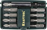 KRAFTOOL Compact-10, с магнитным адаптером, 10 шт, набор бит (26130-H10)