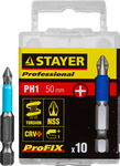 STAYER ProFix PH1 50 мм, 10 шт, набор бит, Professional (26203-1-50-10)