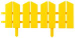 GRINDA Летний Сад, 16 x 300 см, желтый, 7 секций, декоративный бордюр (422225-Y)