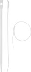 ЗУБР КОБРА, 3.6 x 150 мм, нейлон РА66, 50 шт, белые, кабельные стяжки с плоским замком, Профессионал (30930-36-150)