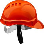 ЗУБР оранжевая, реечный механизм, универсальное крепление для наушников и щитков, защитная каска (11090)