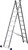 СИБИН, 10 ступеней, со стабилизатором, алюминиевая, двухсекционная лестница (38823-10)