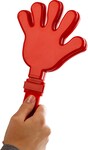 ЗУБР 28 см, пластиковая, красная, ладошка-хлопушка болельщика (69999)
