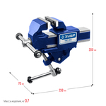 ЗУБР Компакт, 70 мм, слесарные тиски, Профессионал (32600-63)