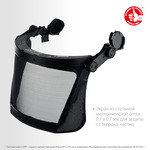 ЗУБР ЗАСЛОН-С, 190 х 339 мм, экран из мелкоячеистой сетки, защитный лицевой щиток для крепления на каске, Профессионал (110855)