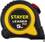 STAYER Leader, 5 м х 19 мм, рулетка с автостопом, Professional (3402-05-19)