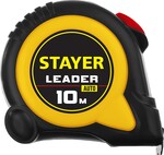 STAYER Leader, 10 м х 25 мм, рулетка с автостопом, Professional (3402-10-25)
