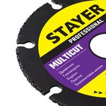 STAYER Multicut, 115 х 22.2 мм, для УШМ, диск отрезной по дереву (36860-115)