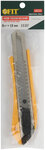 Нож технический 18 мм усиленный пластиковый, лезвие 15 сегментов FIT FINCH INDUSTRIAL TOOLS 