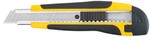Нож технический 18 мм усиленный прорезиненный, лезвие 15 сегментов FIT FINCH INDUSTRIAL TOOLS 