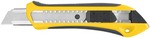 Нож технический 18 мм усиленный прорезиненный, 2-х сторонняя автофиксация FIT FINCH INDUSTRIAL TOOLS 