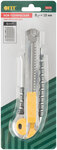Нож технический 18 мм усиленный прорезиненный, кассета 5 лезвий, Профи FIT FINCH INDUSTRIAL TOOLS 