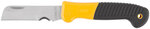 Нож электрика складной нержавеющий Профи, прямое лезвие 80 мм, прорезиненная ручка FIT FINCH INDUSTRIAL TOOLS 