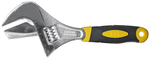 Ключ разводной "Техно" CrV, узкие + переставная губки, шкала, увеличен.захват, прорезин.ручка 200 мм ( 40 мм ) FIT FINCH INDUSTRIAL TOOLS 