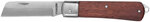 Нож электрика складной нержавеющий Профи, прямое лезвие 90 мм, деревянная ручка FIT FINCH INDUSTRIAL TOOLS 