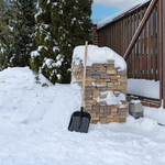 Лопата для уборки снега стальная эмалированная, 330 х 365 мм, без черенка, Россия, Сибртех
