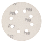 Круг абразивный на ворсовой подложке под "липучку", перфорированный, P 60, 125 мм, 5 шт Matrix