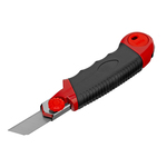 Нож, 18 мм, выдвижное лезвие, металлическая направляющая, обрезиненная ручка, 5 лезвий Matrix