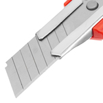 Нож, 18 мм, выдвижное лезвие "Quick blade" металлическая направляющая, двойная фиксация, эргономичная двухкомпонентная рукоятка Matrix