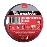 Изолента ПВХ, 15 мм х 10 м, черная, 150 мкм Matrix