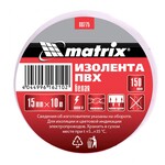 Изолента ПВХ, 15 мм х 10 м, белая, 150 мкм Matrix