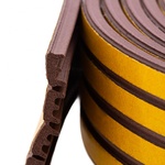 Уплотнитель резиновый, 12 м, профиль "E", коричневый Сибртех