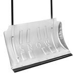 Движок для уборки снега алюминиевый, 750 х 420 х 1120 мм, усиленный, стальная рукоятка, Россия, Сибртех