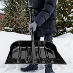 Лопата для уборки снега поликарбонат, 460х400х1430 мм, стальной черенок, Сибртех