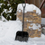 Лопата для уборки снега поликарбонат, 460х400х1430 мм, стальной черенок, Сибртех