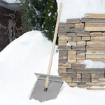 Лопата для уборки снега тротуарная, алюминиевая, 500 х 400 мм, без черенка, Россия Сибртех