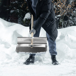 Лопата для уборки снега тротуарная, алюминиевая, 500 х 400 мм, без черенка, Россия Сибртех