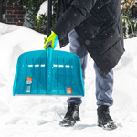 Лопата для уборки снега, полипропилен, 450х450х1355 мм, алюминиевый черенок, усиленная, LUXE Palisad