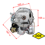 Двигатель бензиновый DDE 2.5лс, NP100  (ZONGSHEN) вертикальный коленвал, шт