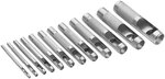 Пробойники для кожи, набор  9 шт. (отверстия 2-3-4-5-6-8-9-10-13 мм ) FIT FINCH INDUSTRIAL TOOLS 